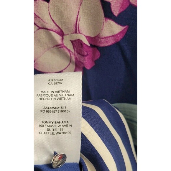 Tommy Bahama Orchid Opulence Print Sleeveless Silk Shift Dress Size Medium - Picture 7 of 13
